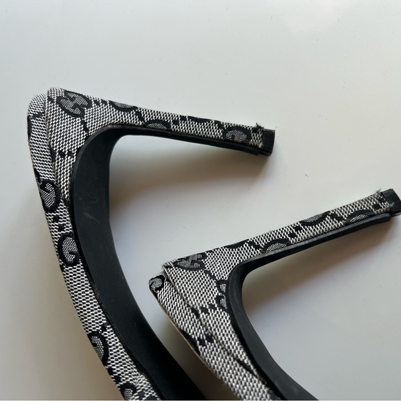 Gucci Women's Black and Gray Heels - Picture 6 of 11